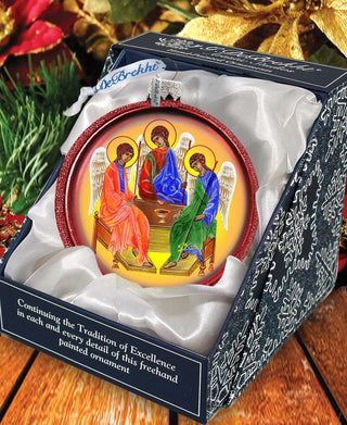 Three Angels Ball Glass Ornament by G. DeBrekht - Nativity Holiday Decor - 73212C