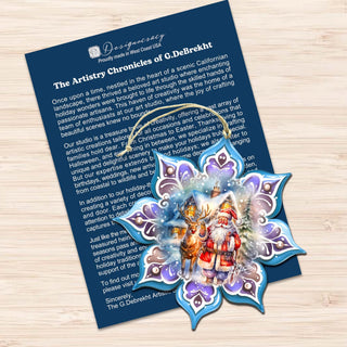 Christmas House Snowflake Eco Wood Ornaments Set of 3 by G. Debrekht - Christmas Decor - 8090142-S3