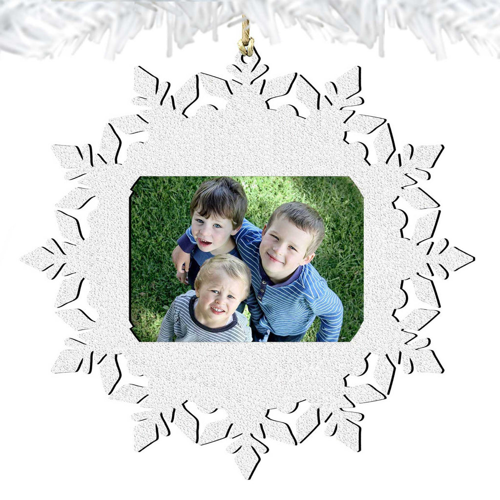 Snowflake Christmas Picture Frame Ornaments - Ornament for Photo by G.DeBrekht - Christmas Decor - 8141154PF