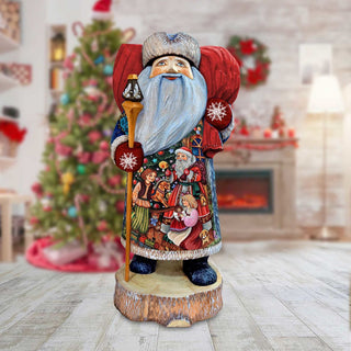 Here Comes Santa Claus Hand-Painted WOODCARVED Masterpiece by G. DeBrekht - Christmas Decor - 241143-3 *** PRE-ORDER - Handmade Just for You! ***