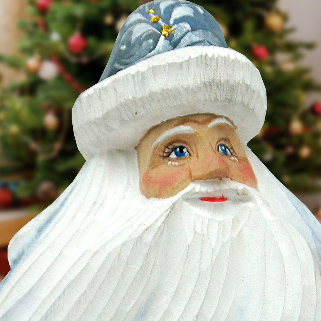 Orthodox Nativity Santa Hand-Painted WOODCARVED Figurine by G. DeBrekht - Nativity Holiday Decor - 8209021