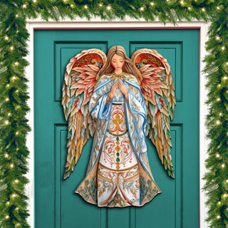 Elegant Angel of Hope Holiday Door Decor by G. Debrekht - Nativity Holiday Decor - 8611073H