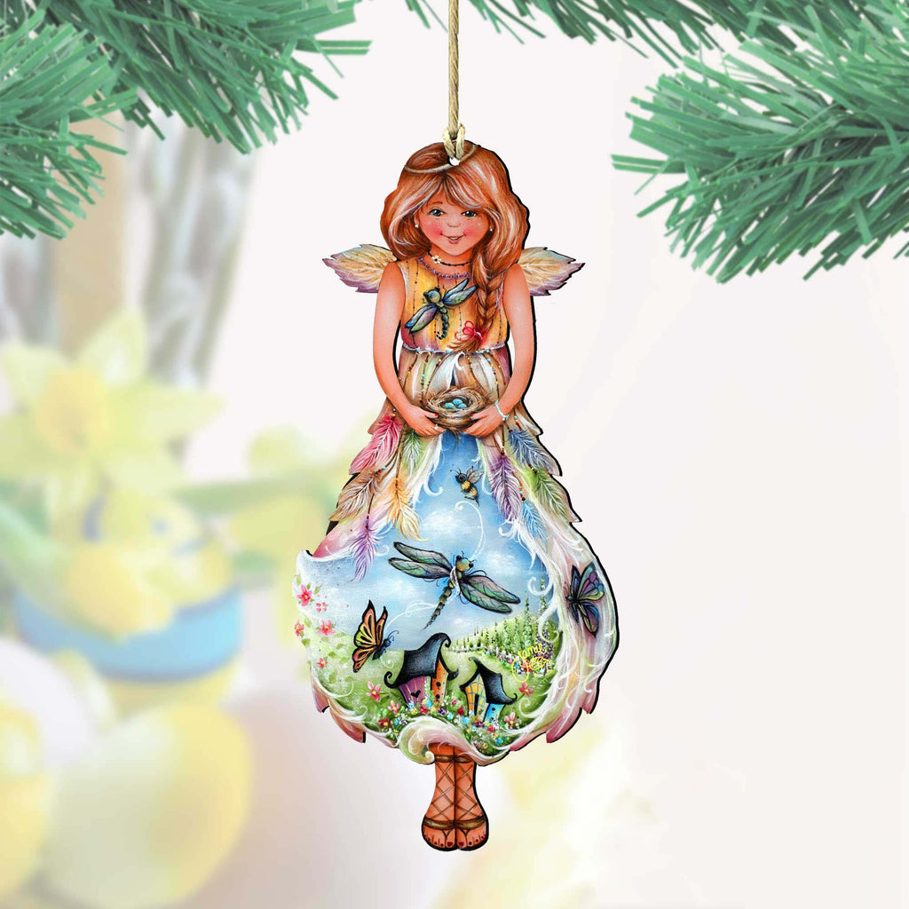 Spring Fairy Wooden Ornaments by Jamie Mills-Price - Easter Spring Decor - 8457902