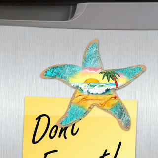 Coastal Decorative Eco Wood Magnets Set of 6 by G. Debrekht - Coastal Decor - 8090060G-S6