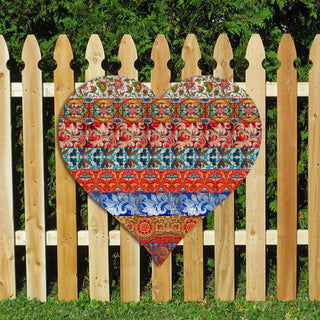 Quilted Heart Holiday Door Decor by G. DeBrekht - Love Family Kids Decor - 8198736H