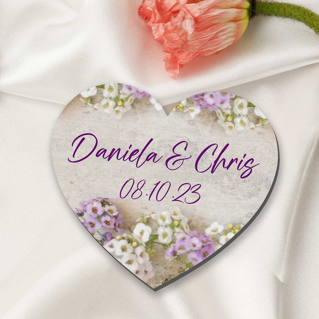 Wedding Favors gifts Custom heart shaped personalized magnets Heart shaped wedding invitation Save the Date Bridal shower wedding - 94505G