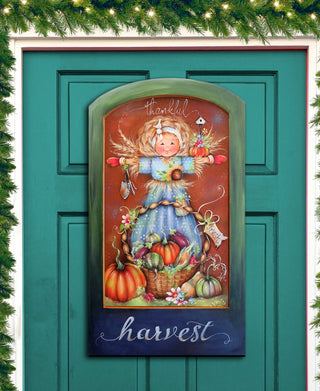 Thankful Harvest Holiday Door Decor by Jamie Mills-Price - Thanksgiving Decor - 8611076H-MP