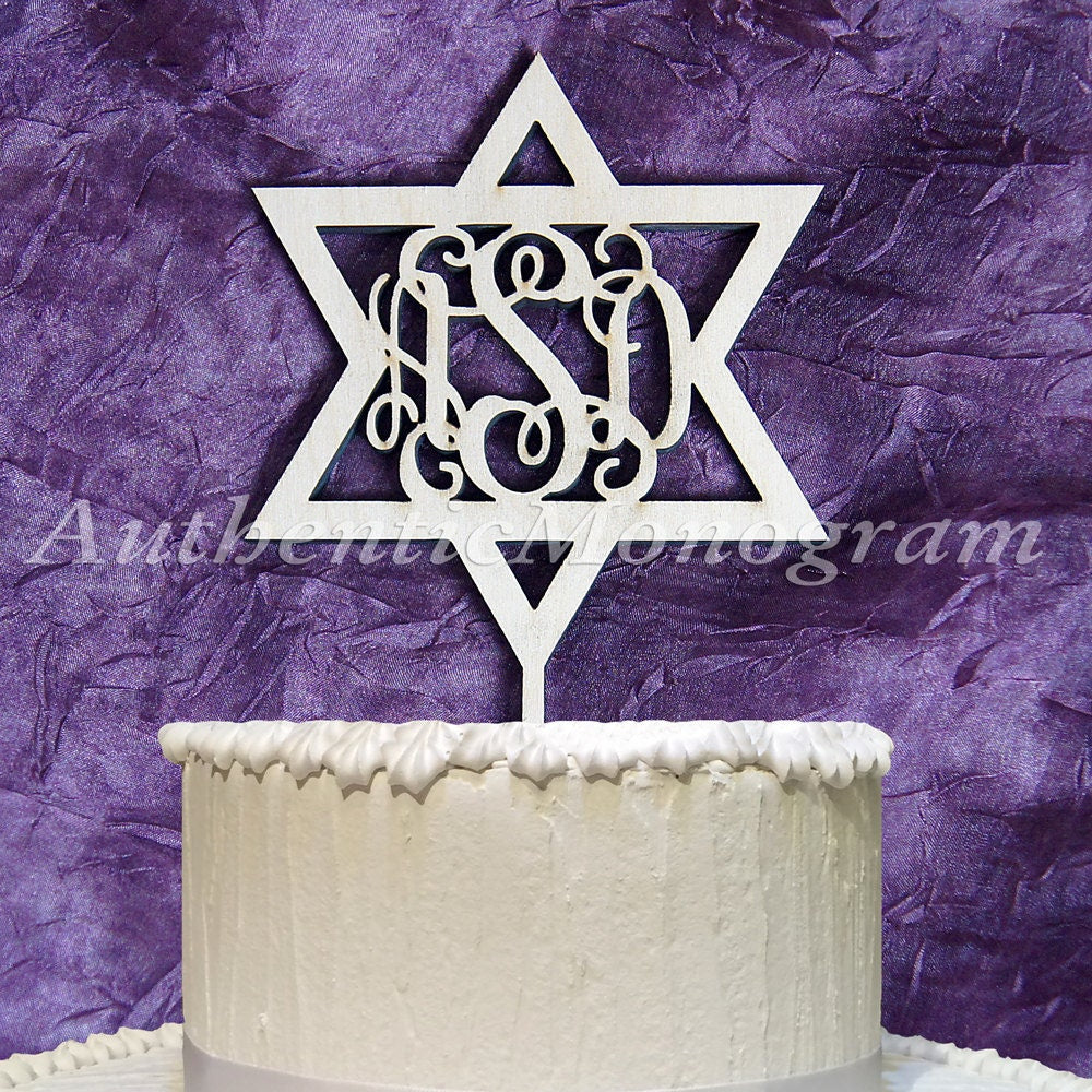 Star of David Cake Topper, Religious Cake Topper, Custom Cake Topper, Wooden Cake Topper, Celebration, Special Occasion, Unpainted
