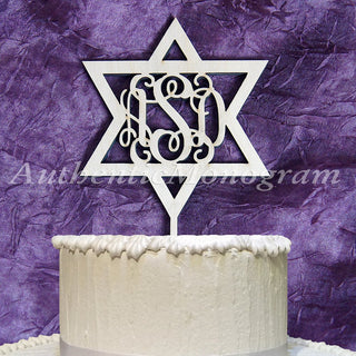 Star of David Cake Topper, Religious Cake Topper, Custom Cake Topper, Wooden Cake Topper, Celebration, Special Occasion, Unpainted