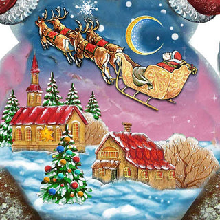 Santa with Snowman Hand-Painted WOODCARVED Masterpiece by G. DeBrekht - Christmas Santa Snowman Decor - 2000019 *** PRE-ORDER - Handmade Just for You! ***