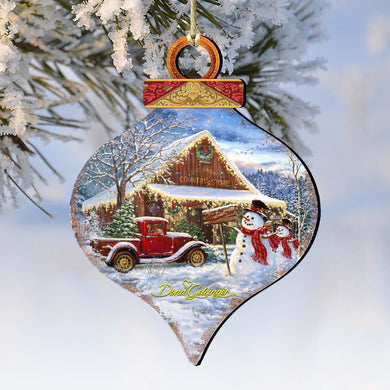 Country Store Christmas Drop Wooden Ornaments by Gelsinger - Christmas Decor - 8031022-1607