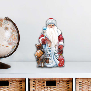 Santa and a Honey Bear Door Decor by G. DeBrekht - Christmas Santa Snowman Decor - 8128811H