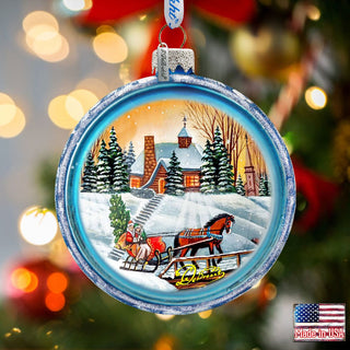 Winter Village Glass Ornament Set of 3 by G. DeBrekht - Christmas Decor - 73747-S3