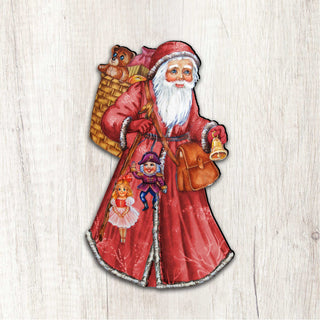 Saint Nick Christmas Door Decor by G. DeBrekht - Christmas Santa Snowman Decor - 8124120H