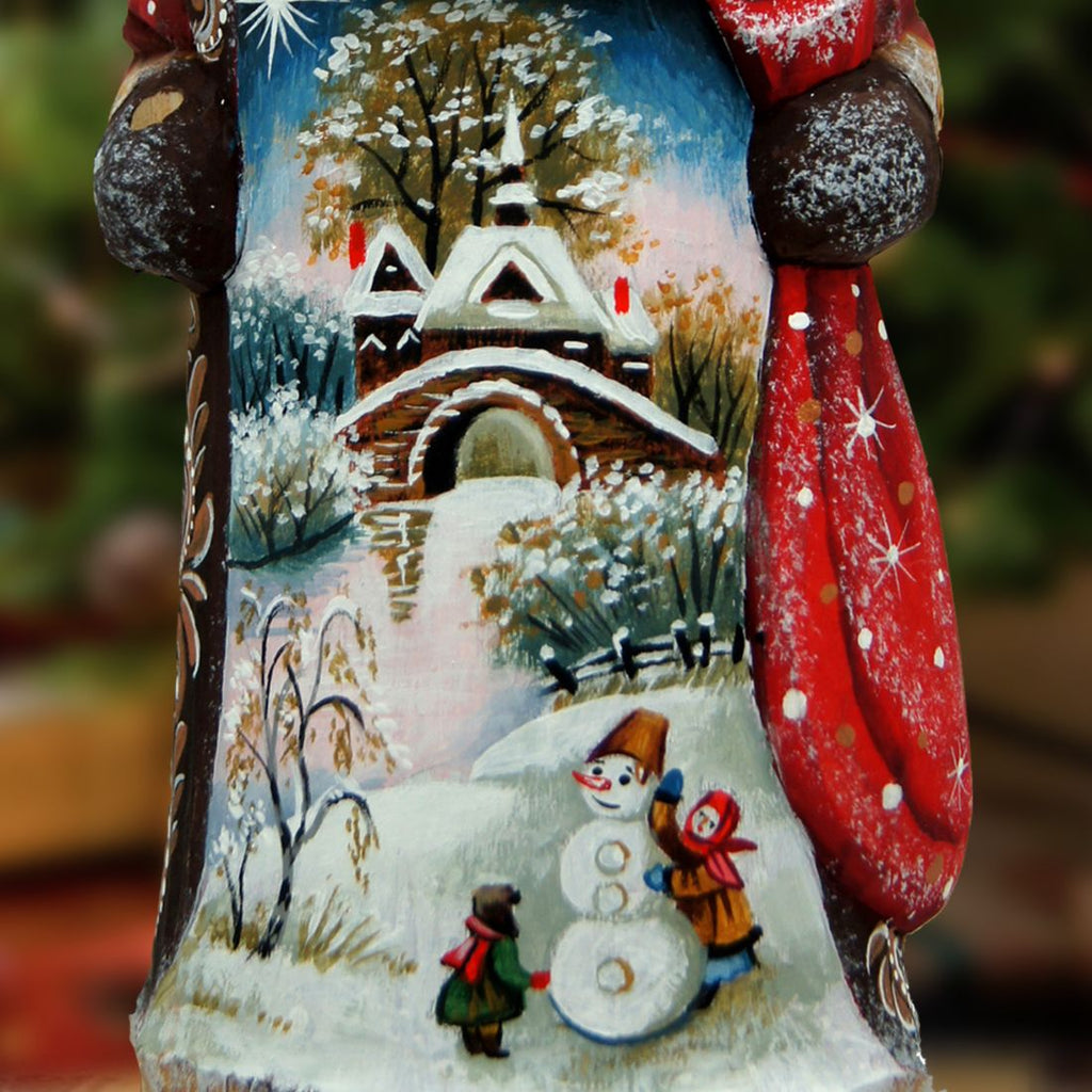 First Day of Winter Santa Hand-Painted WOODCARVED Masterpiece by G. DeBrekht - Christmas Decor - 242211