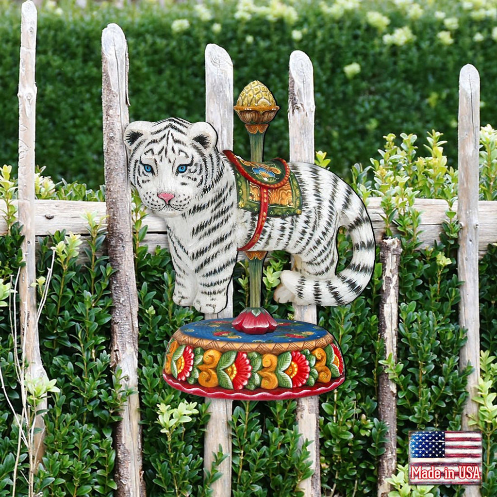 Carousel Tiger Holiday Outdoor Decor Large Ornament by G. DeBrekht - Carousel Holiday Decor - 8114046M