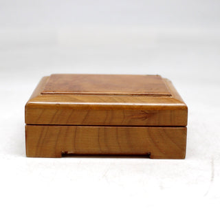 One-of-a-Kind Lacquered & Polished WOODCARVED Jewelry BOX 3x2.5x1.5 Handcarved Unique Home Decoration Beautiful Gift Rare Find Collectible, Unique Hand Carved Gift
