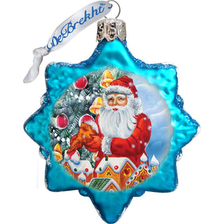 Santa Mercury Glass Ornaments Set of 3 by G. DeBrekht - Christmas Santa Snowman Decor - 770133S3