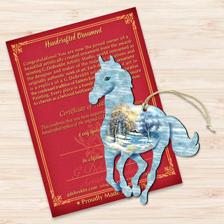 Horse Wooden Ornaments by Nature Wonders - Wildlife Holiday Decor - 8198155-2