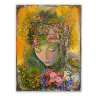 Head Gardener Fantasy Wooden Wall Art by Josephine Wall - Fantasy Decor - 852117-JW