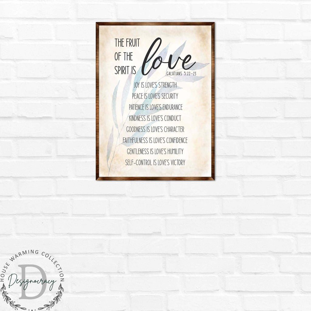 Fruit of the Spirit Sign - Wooden Christian sign - Verse sign - Galatians 5 22 - House warming gift - Bible sign - Scripture sign - 310347