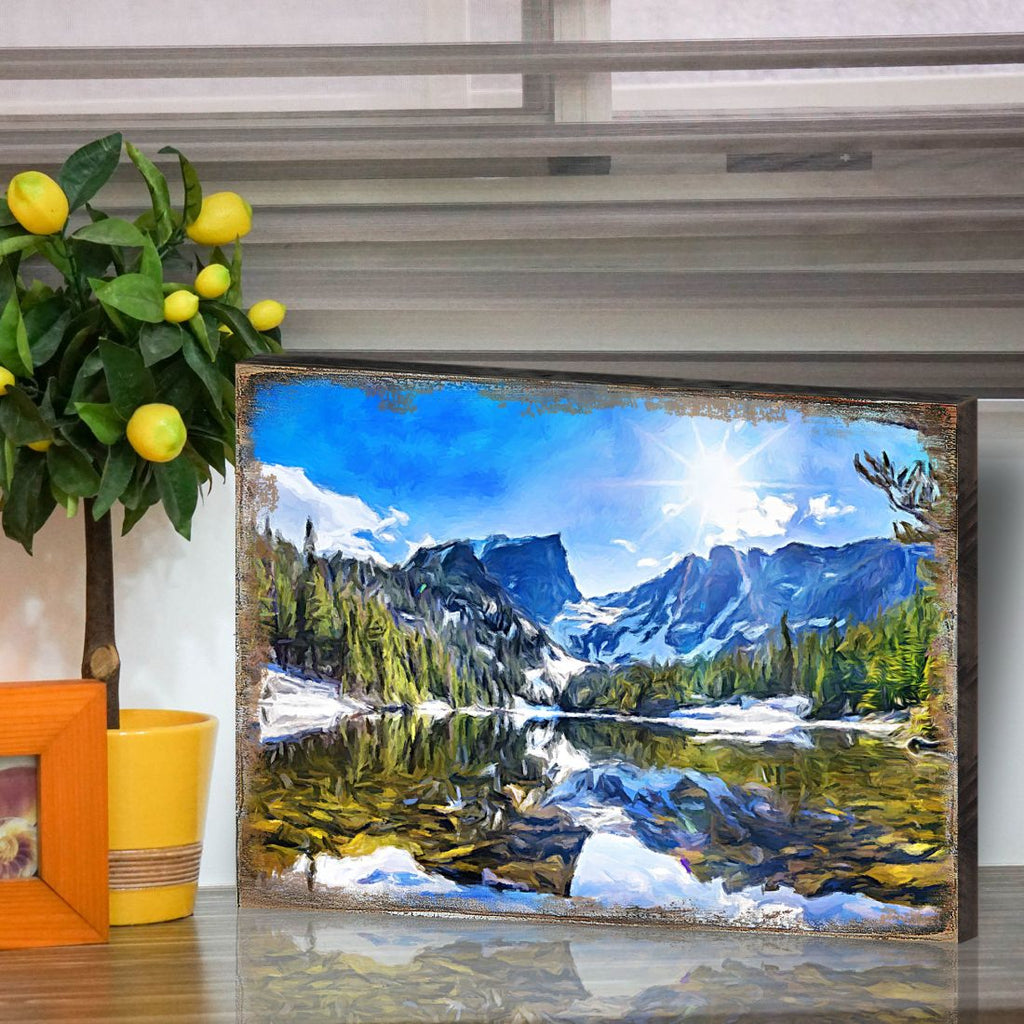 Forest Mountains Art Wooden Wall Art by Nature Wonders - Nature Wildlife Decor - 95237B