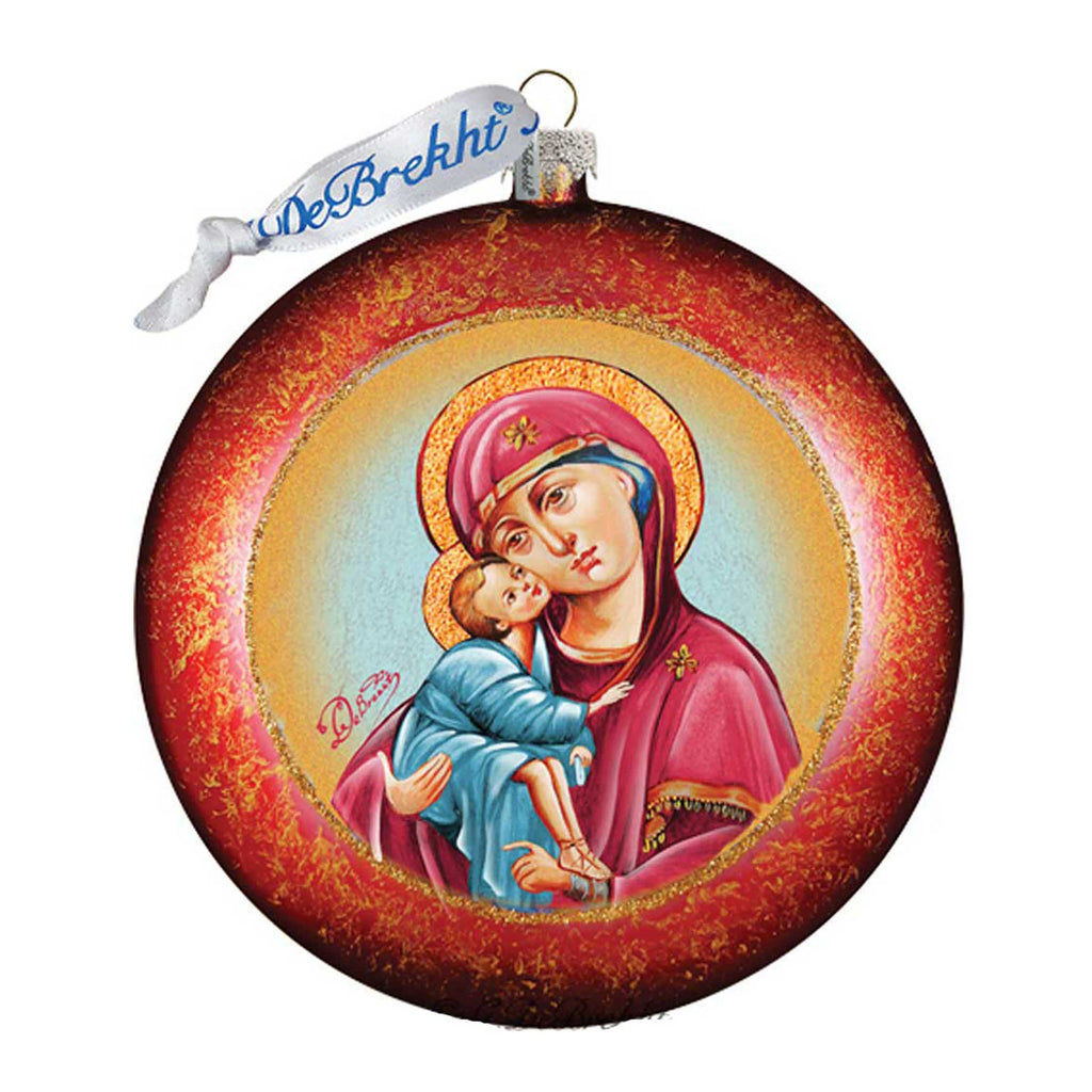 Mary And Joseph Glass Ornament by G. DeBrekht - Nativity Holiday Decor - 764-002