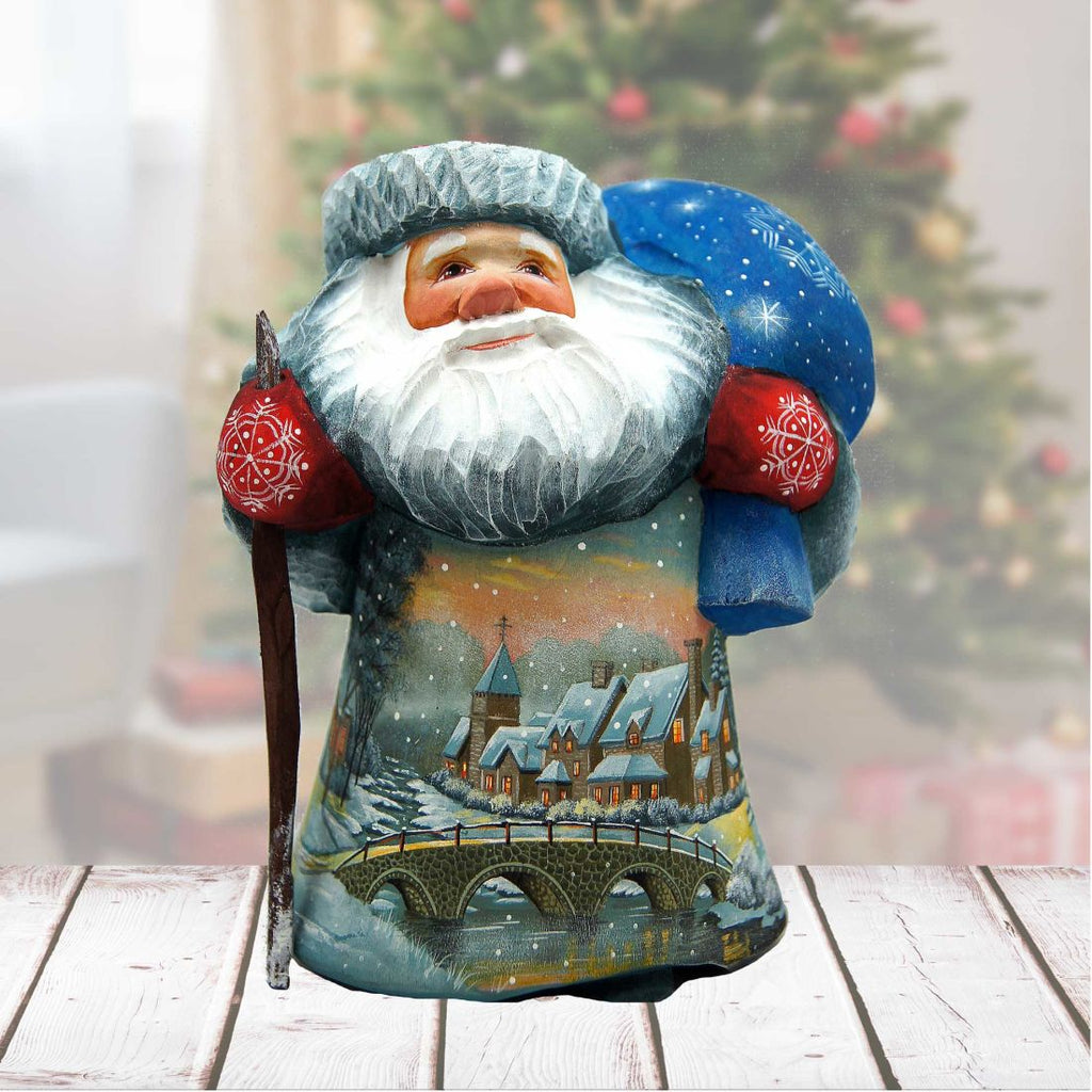 Frosted Village Santa Hand-Painted WOODCARVED Masterpiece by G. DeBrekht - Christmas Decor - 2821706