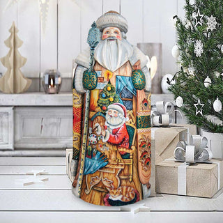 Nativity Workshop Santa Hand-Painted WOODCARVED Masterpiece by G. DeBrekht - Christmas Decor - 215625
