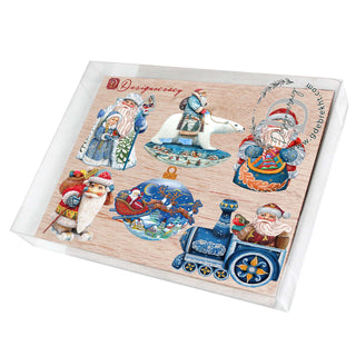 Up-Up and Away Decorative Eco Wood Magnets Set of 6 by G. Debrekht - Christmas Decor - 8090132G-S6