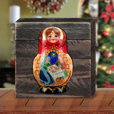 Nesting Doll Wooden Decor by G. DeBrekht - Christmas Decor - 8110710B
