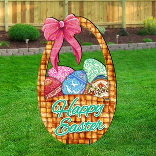 Easter Basket Outdoor Scene by G. DeBrekht - Easter Spring Decor - 8185309F