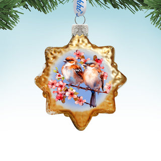 Spring Sparrows Mercury Glass Ornaments by G. Debrekht - Wildlife Holiday Decor - 776008