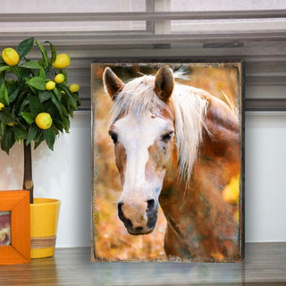 Horsehead Art Wooden Wall Art by Nature Wonders - Nature Wildlife Decor - 95374B