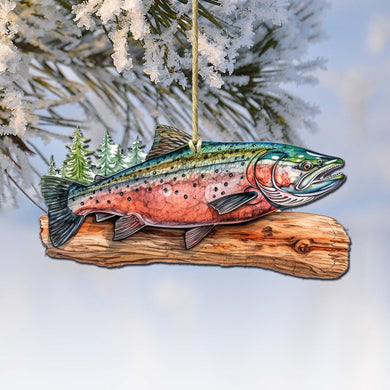 Splendid Sockeye Wooden Ornaments by G.Debrekht - Wildlife Holiday Decor - 8710109-2