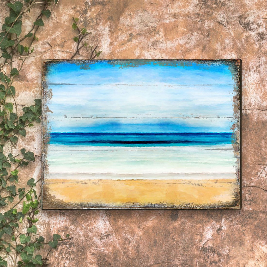 Spataro Beach Wooden Coastal Wall Art by Nature Wonders - Coastal Sea-Life Decor - 95226B