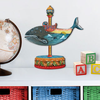 Carousel Whale Holiday Outdoor Decor Large Ornament by G. DeBrekht - Carousel Holiday Decor - 8114037M