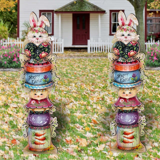 Spring Blessings Set of 2 Walkway Greeters Outdoor by Jamie Mills-Price - Easter Spring Decor - 8457803F-S2