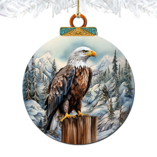 Bald Eagle in Alaska Wooden Ornaments by G.Debrekht - Wildlife Holiday Decor - 870061