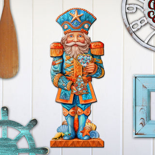 Coastal Nutcracker Outdoor Door Decor by G. DeBrekht - Coastal Holiday Decor - 8652753H