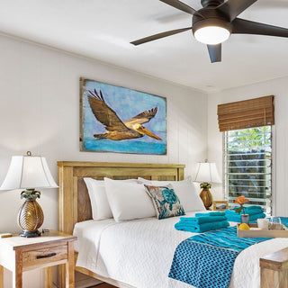 Flying Pelican Wooden Coastal Wall Art by Nature Wonders - Coastal Sea-Life Decor - 95387B