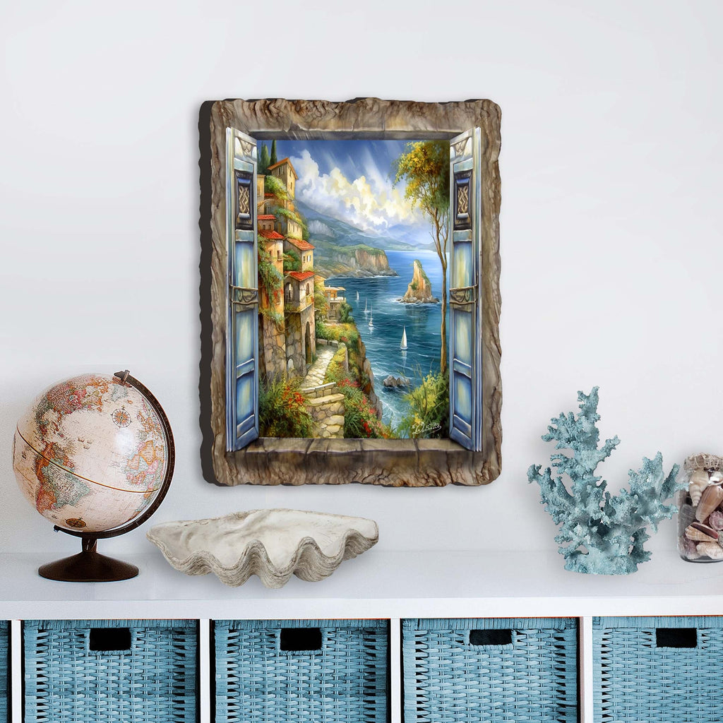 Seaside Window Perspective View Wall Art by G. DeBrekht Coastal Decor - 8492103W
