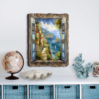 Seaside Window Perspective View Wall Art by G. DeBrekht Coastal Decor - 8492103W