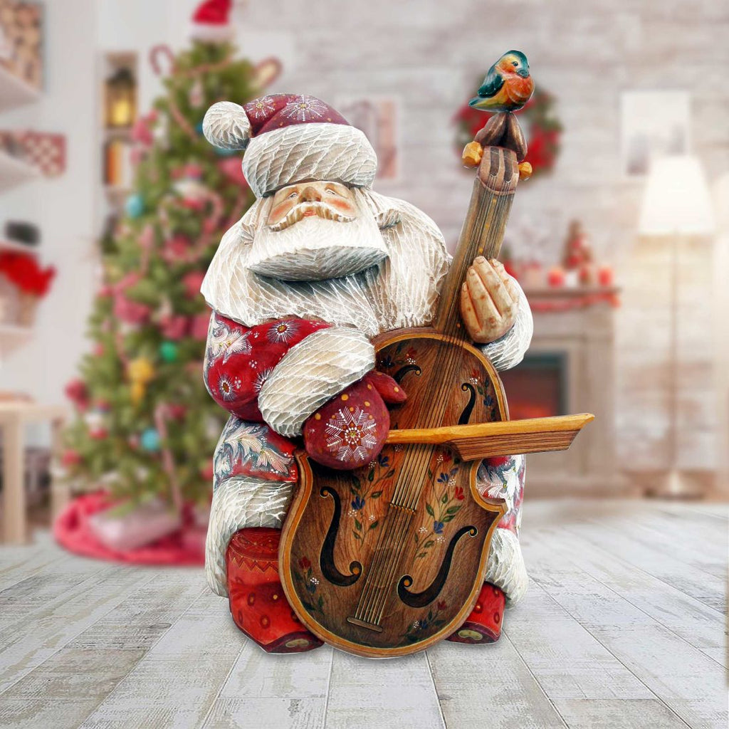 Jolly Orchestra Santa Hand-Painted WOODCARVED Masterpiece by G. DeBrekht - Christmas Decor - 216210