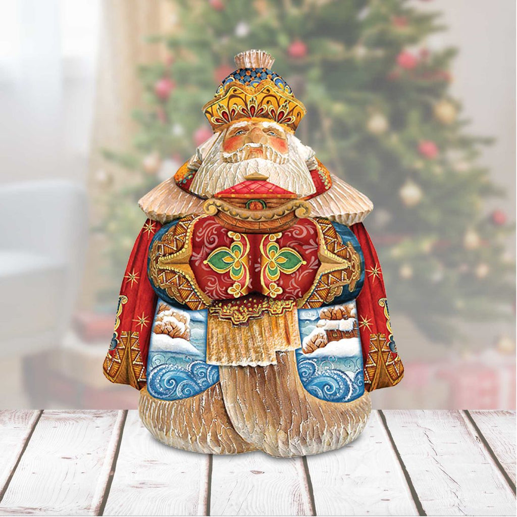 Voyage Santa Hand-Painted WOODCARVED Masterpiece by G. DeBrekht - Nativity Holiday Decor - 241132 - SPECIAL ORDER *** PRE-ORDER - Handmade Just for You! ***
