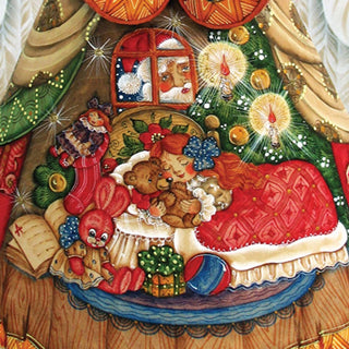 Night Before Xmas Angel Hand-Painted WOODCARVED Masterpiece by G. DeBrekht - Nativity Holiday Decor - 250031-250034