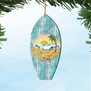 Surfboard Wooden Ornaments by G. DeBrekht - Coastal Holiday Decor - 8198522