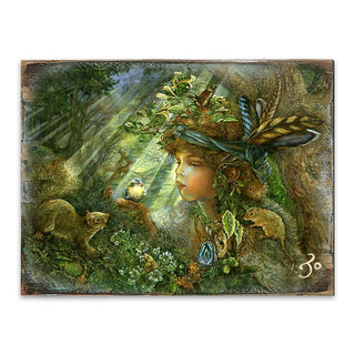 Nature Boy Fantasy Wooden Wall Art by Josephine Wall - Fantasy Decor - 852121-JW
