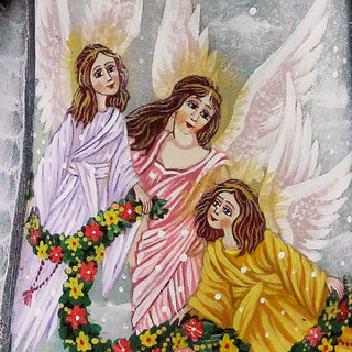 Heavenly Guidance Santa Hand-Painted WOODCARVED Masterpiece by G. DeBrekht - Nativity Holiday Decor - 821621