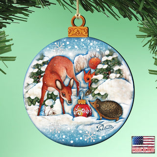 Forest Friends Ball Wooden Ornaments by G. DeBrekht - Wildlife Holiday Decor - 8173412